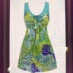 NWT Wantdo tropical green blues swimsuit